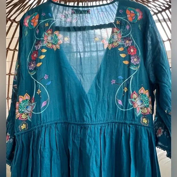 Natural Life Teal and Purple Boho dress - Picture 6 of 8